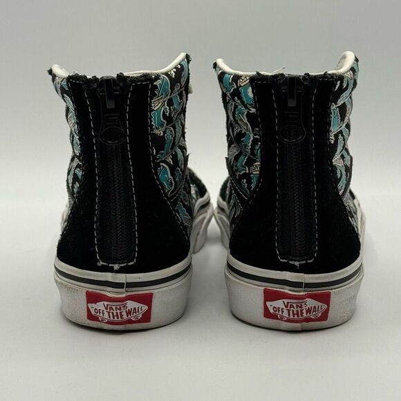 Vans SK8-HI Back Zip Suede Dinosaur print Sneakers - Kids US 1 - Picture 3 of 10